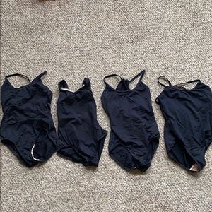 Adult Black Dance Leotards Each with fancy back